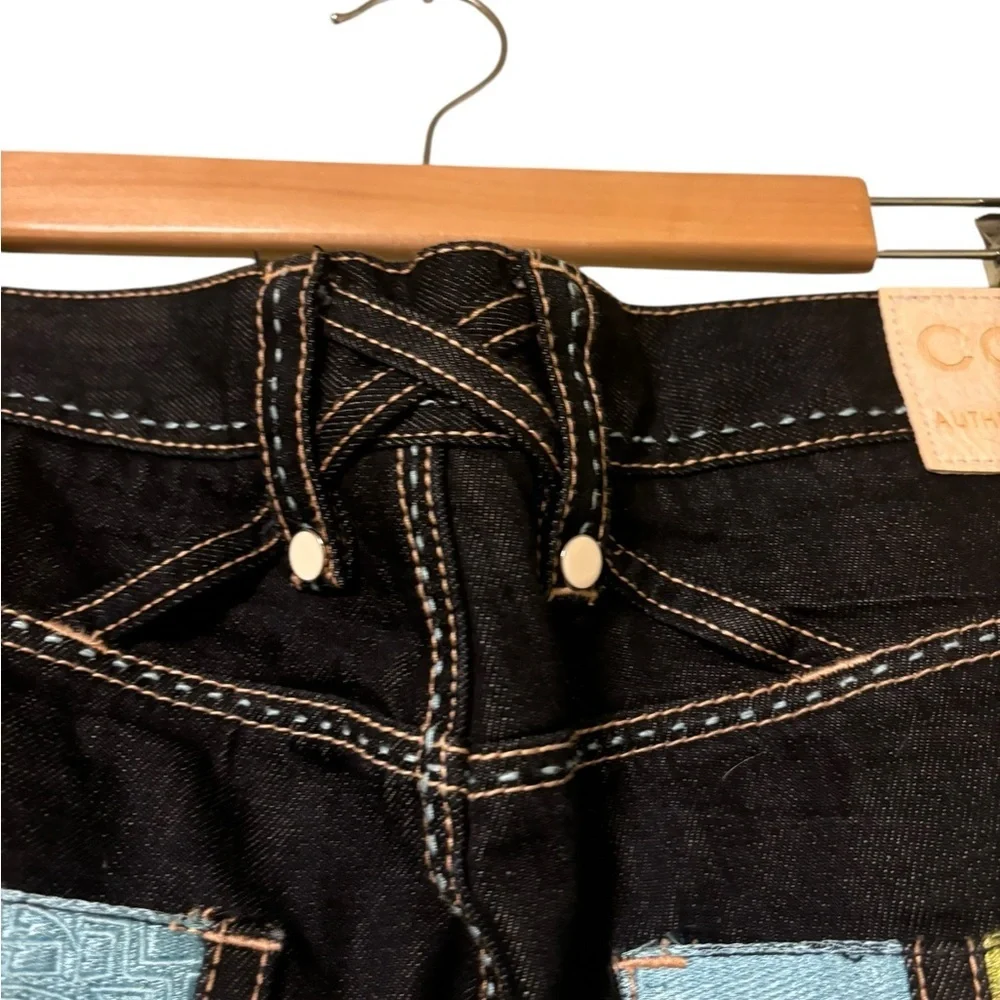 Coogi Y2K Mens Cyber Grunge Punk Embroidered Baggy Jeans Size 38/34 - Picture 10 of 10